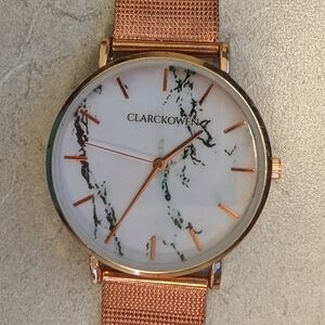 Rose Gold Marble Dial Men's Watch